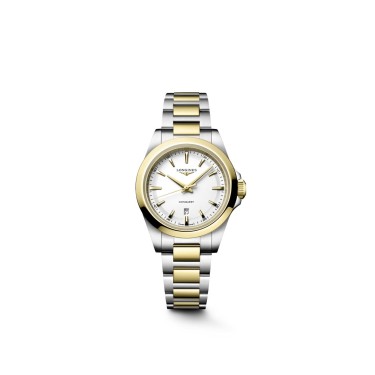 Longines Conquest rellotge per dona d'acer i PVD daurat