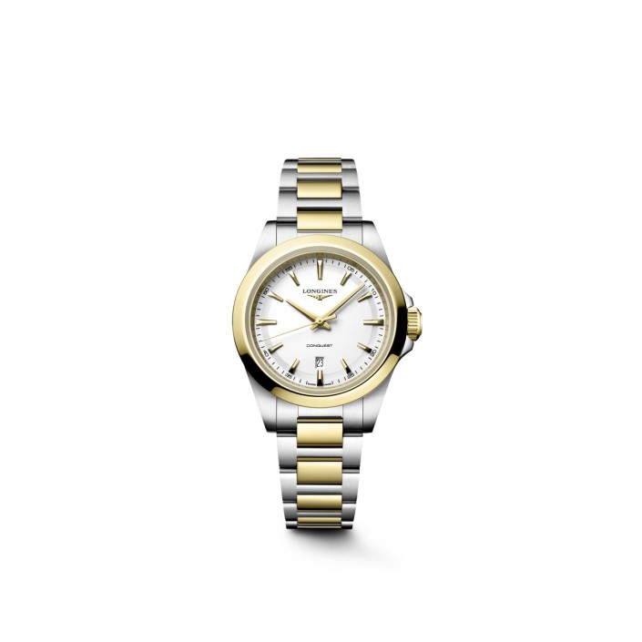 Longines Conquest rellotge per dona d'acer i PVD daurat