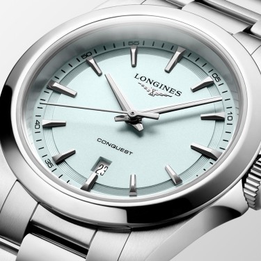 Longines Conquest rellotge de dona en acer amb esfera blau menta