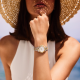Longines Conquest women's steel & gold PVD Watch L3.350.3.12.7 