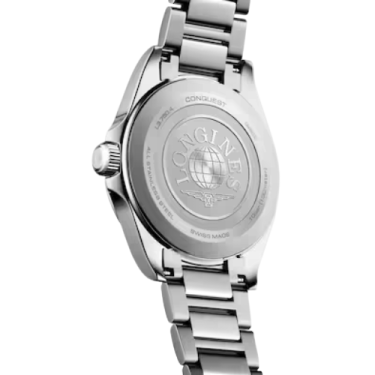 Longines Conquest Quartz Watch 38 mm White Sandblasted Dial Stainless Steel