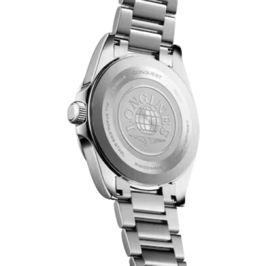 Longines Conquest Quartz 41 mm avec Cadran Blanc Sablé et Bracelet en Acier Inoxydable