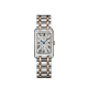 Longines DolceVita 20.8x32mm Rectangular Silver Flinqué Quartz Watch with Rose Gold Accents