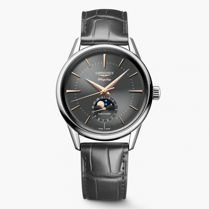 Rellotge Flagship Heritage Moonphase d'Hacer Inoxidable 38,5 mm Longines L48154522