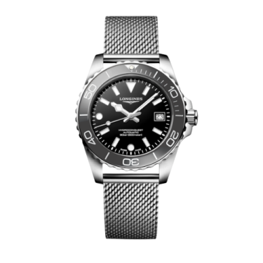 Longines HydroConquest 39mm Black Dial Automatic Stainless Steel Ceramic Bezel Watch