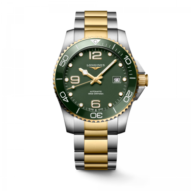 Longines HydroConquest  - Automatic Watch with Matte Green Dial and Ceramic Bezel