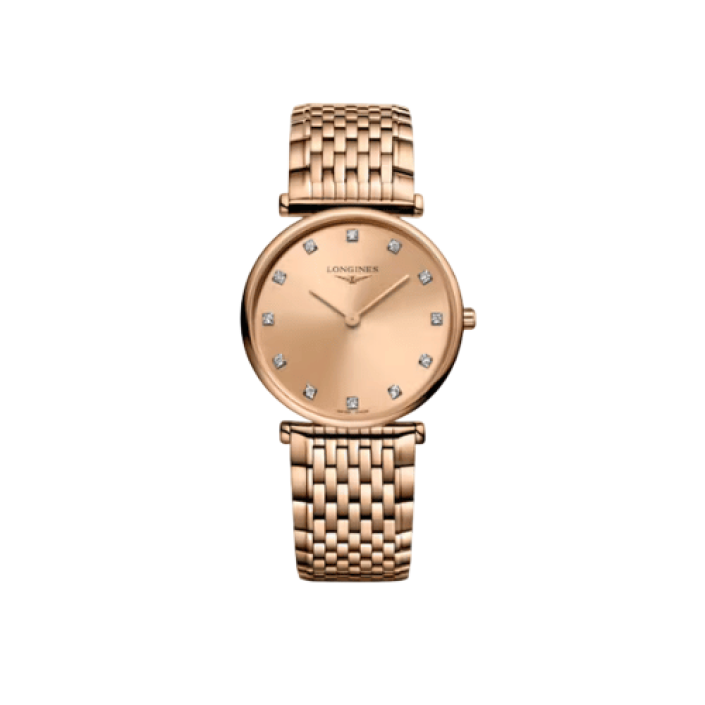 Longines La Grande Classique 29mm Red PVD Diamond Dial Quartz Watch