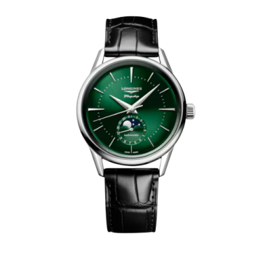 Longines Flagship Heritage Moonphase 38.5mm Green Dial Automatic Moonphase Watch