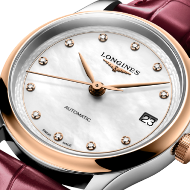 Longines Master Collection 34mm Rose Gold Diamond Watch