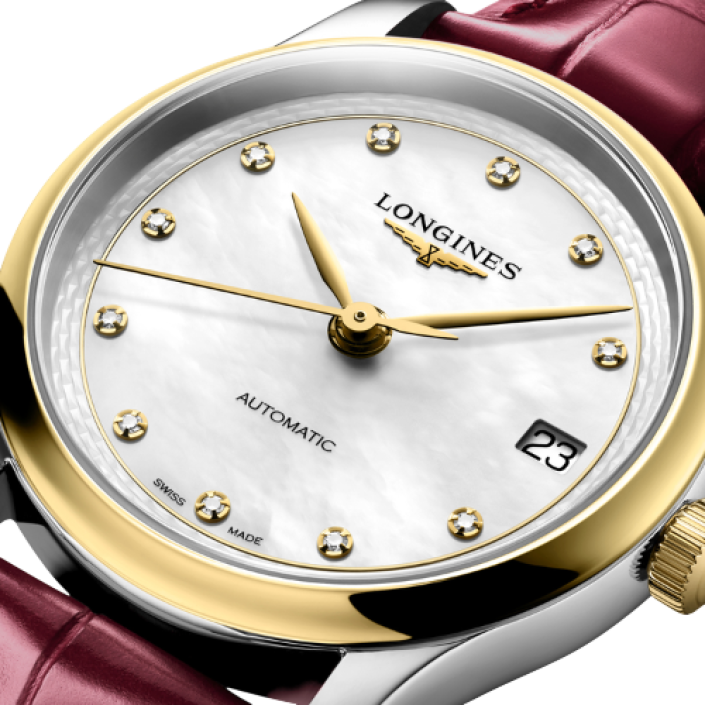 Longines Master Collection 34mm Rose Gold Diamond Watch