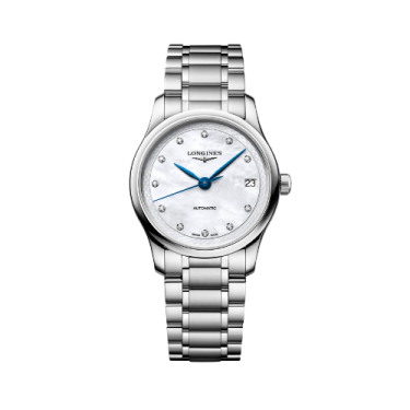 Longines Master Collection Automatic 34 mm Mother-of-Pearl Diamond Dial Stainless Steel Bracelet