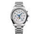 Longines Master Collection Chronograph Moonphase Automatic Steel Watch Silver Dial 42mm