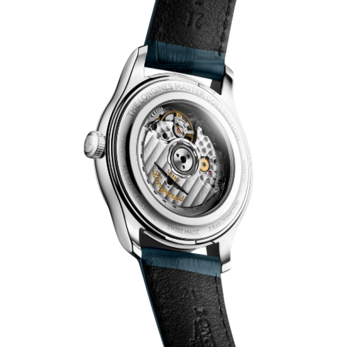 Longines Master Collection Automatic 41 mm Blue Barleycorn Dial Blue Alligator Strap