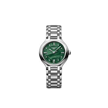 Longines PrimaLuna 30mm Automatic Green Mother-of-Pearl Diamond Watch