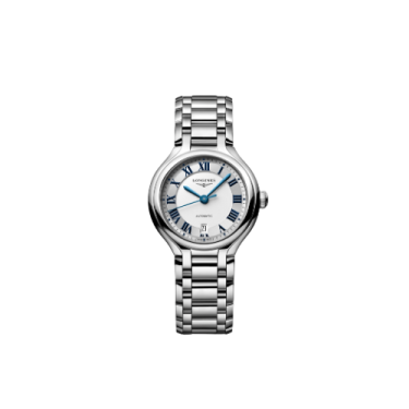 Longines PrimaLuna 30mm Automatic Silver Sunray Dial Stainless Steel Watch