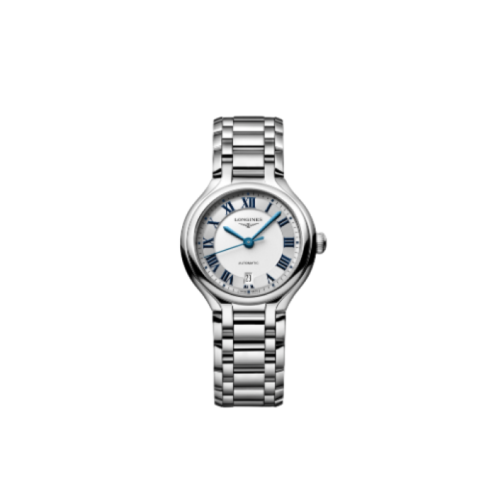 Longines PrimaLuna 30mm Automatic Silver Sunray Dial Stainless Steel Watch