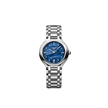 Longines PrimaLuna 30mm Automatic Blue Mother-of-Pearl Diamond Watch