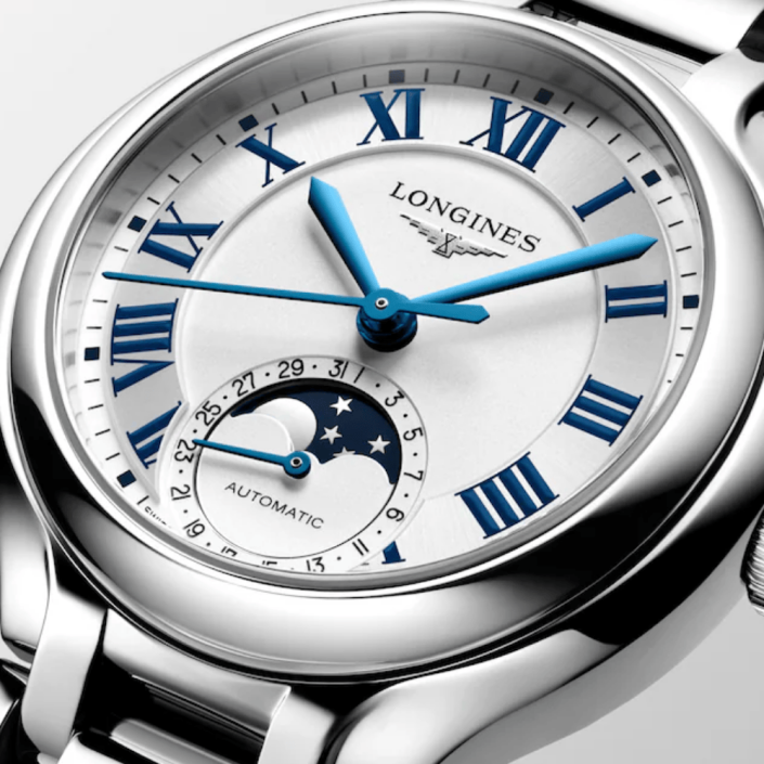 Montre PrimaLuna automatique phase de lune 34 mm Longines