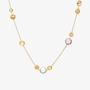 Jaipur Colour necklace in 18 kt gold and multicolored natural gemstones Marco Bicego