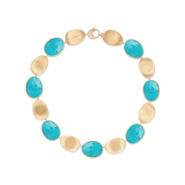 Marco Bicego Lunaria Color, collaret de turquesa en or groc 18K