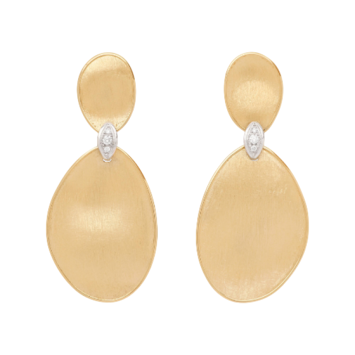 Marco Bicego Lunaria Diamonds 18K Yellow Gold Diamond Chandelier Earrings