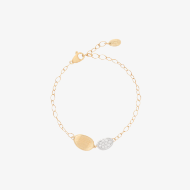 Lunaria bracelet with gold leaves and diamond pavé details Marco Bicego 