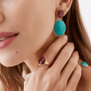 Lunaria Color ring with thulite Marco Bicego