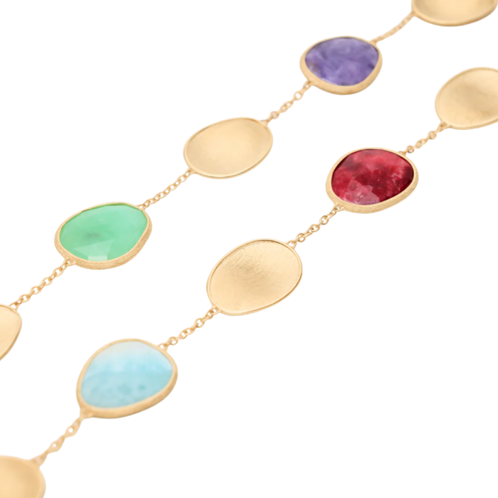 Collier Lunaria Color avec pierres précieuses mixtes Marco Bicego