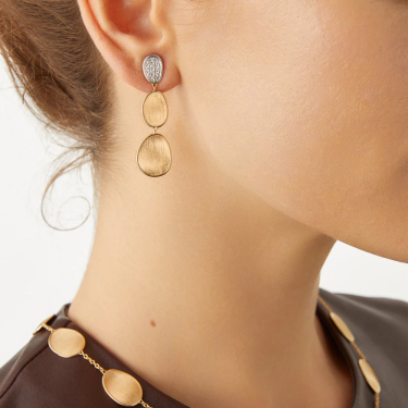 Pendientes chandelier Lunaria con diamantes Marco Bicego