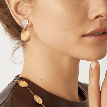 Lunaria chandelier mini earrings with diamonds Marco Bicego 