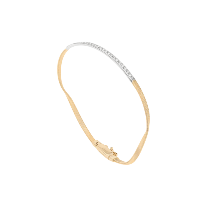 Marco Bicego Marrakech Yellow Gold Diamond Bar Bangle
