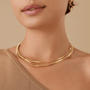 Collaret Marrakech de tres fils en or groc 18kt Marco Bicego