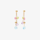 Paradise earrings in yellow gold with faceted heart-cut gemstones Marco Bicego