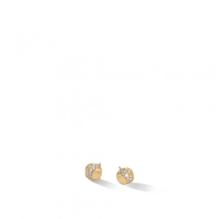 18 KT YELLOW GOLD EARRINGS & DIAMONDS AFRICA CONSTELLATION MARCO BICEGO OB1587 B Y