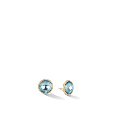 YELLOW GOLD EARRING & CYAN TOPAZ  JAIPUR COLOR MARCO BICEGO