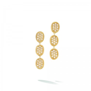 Boucles d'oreilles en or jaune 18 kt & diamants Lunaria Marco Bicego