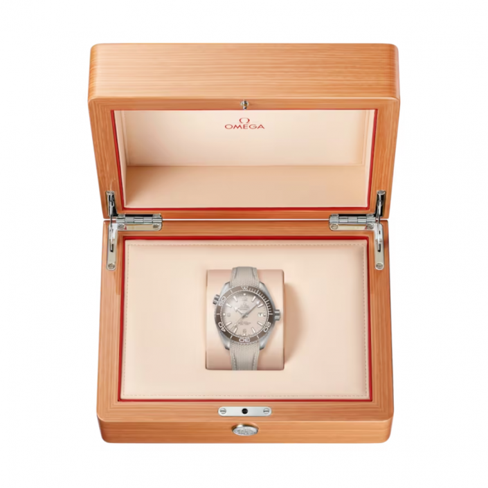OMEGA Seamaster Planet Ocean - Reloj 43,50 mm, Caja de acero inoxidable y cerámica bronce 21532442109001