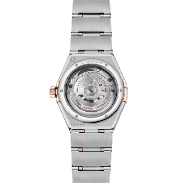 Omega Constellation 29 mm reloj automático de acero y oro Sedna con diamantes