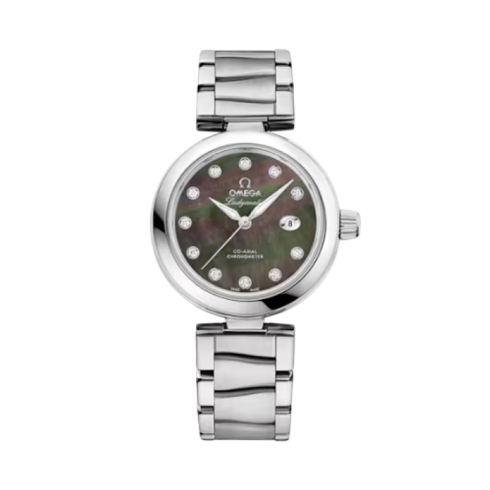 Omega De Ville Ladymatic 34mm Stainless Steel Tahiti Mother-of-Pearl Watch