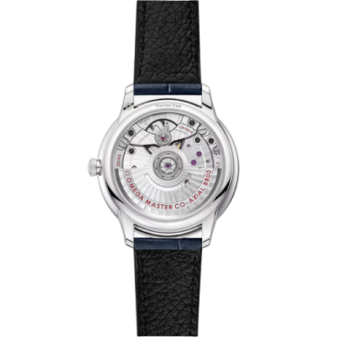 OMEGA De Ville Prestige 34mm Blue Leather Strap Watch
