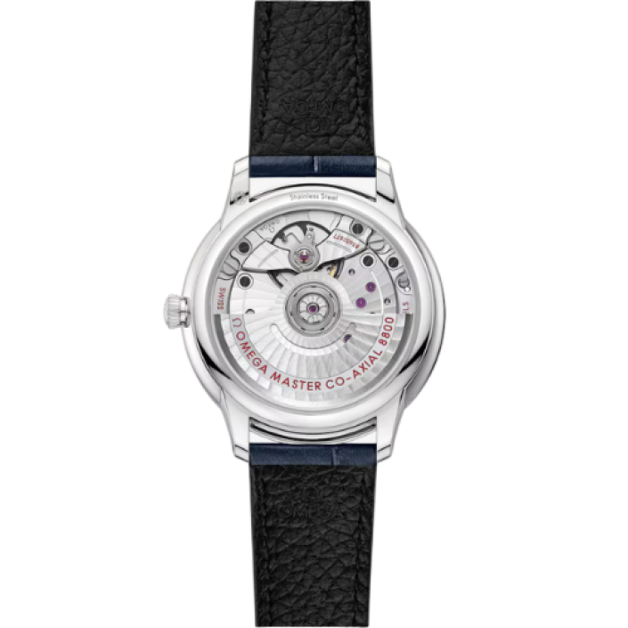 OMEGA De Ville Prestige 34mm Blue Leather Strap Watch