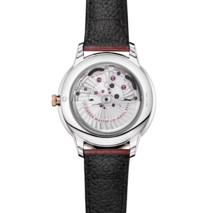 Omega De Ville Prestige 42 mm steel and Sedna gold alligator watch