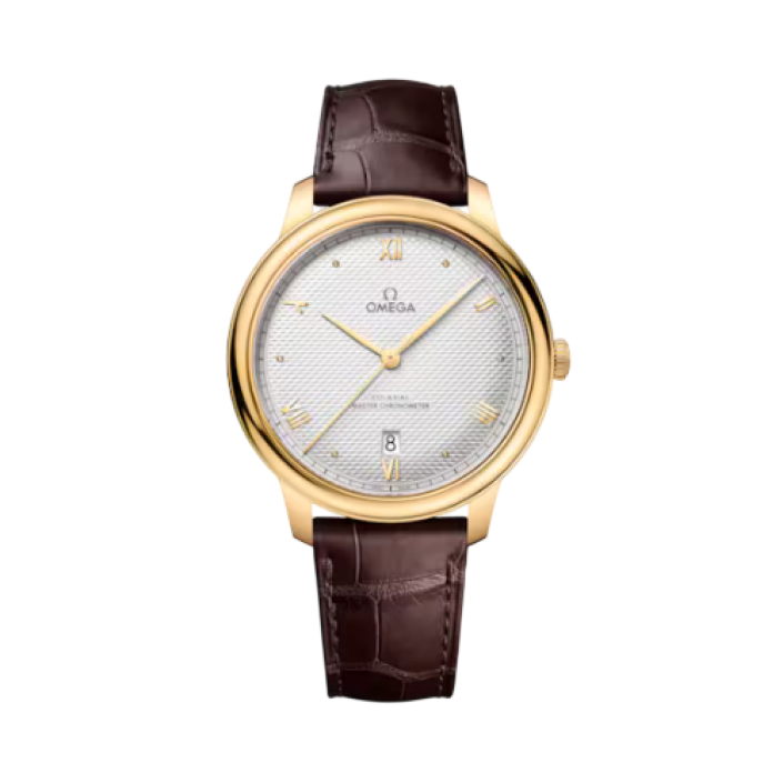 Omega De Ville Prestige 40mm Yellow Gold Leather Watch