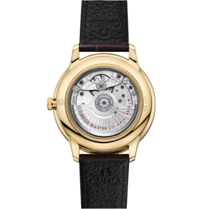 Omega De Ville Prestige 40mm Yellow Gold Leather Watch