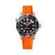 Omega Seamaster Diver 300M 42 mm Automático con Esfera Negra y Correa de Caucho Naranja