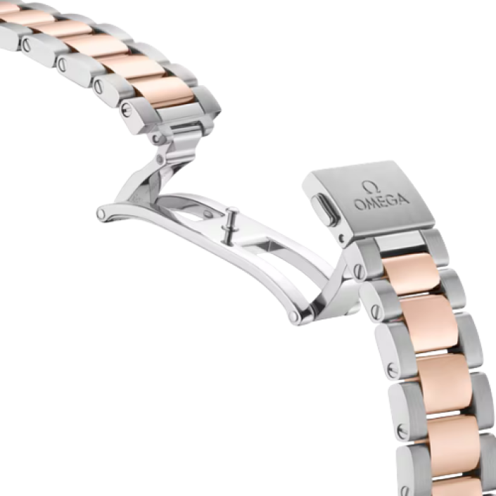 Omega Seamaster Aqua Terra 34mm Steel Sedna Gold Diamond Watch