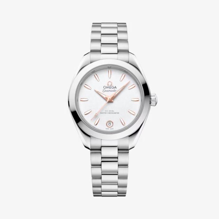 Reloj Seamaster Aqua Tierra 150M con esfera plateada y oro Sedna™ 30mm Omega