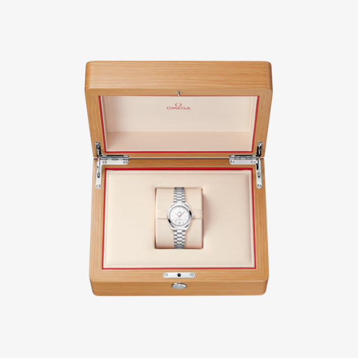 Reloj Seamaster Aqua Tierra 150M con esfera plateada y oro Sedna™ 30mm Omega