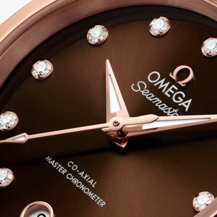 Reloj Seamaster Aqua Tierra 150M oro Sedna™ y diamantes 30mm Omega