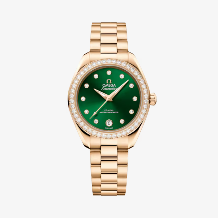 Reloj Seamaster Aqua Tierra 150M oro Moonshine™ y diamantes 30mm Omega